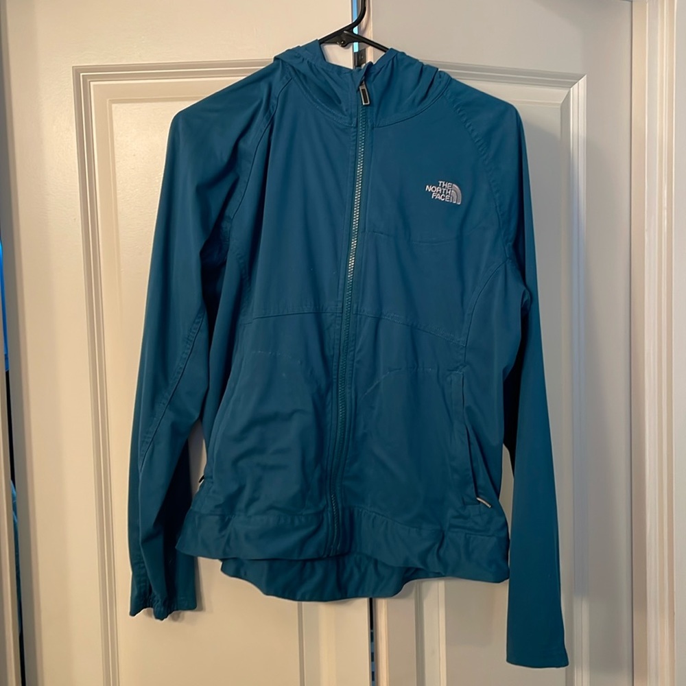 Light weight North Face teal jacket size M